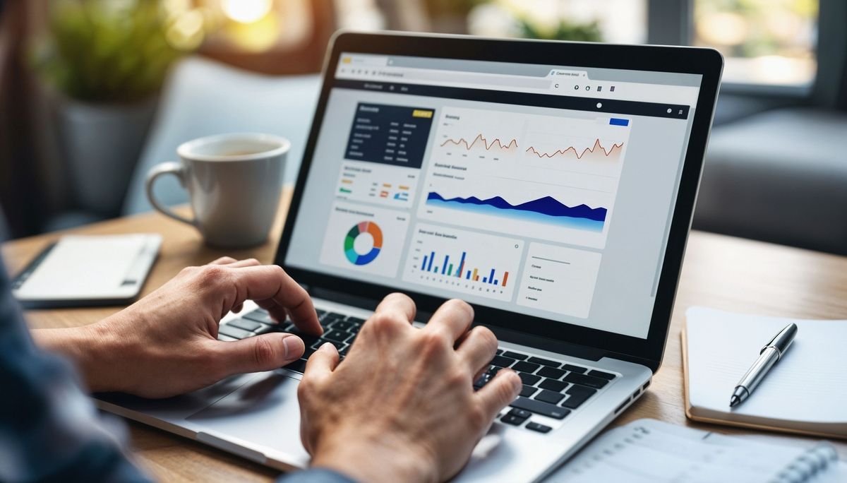 Pessoa mexendo no PowerBI