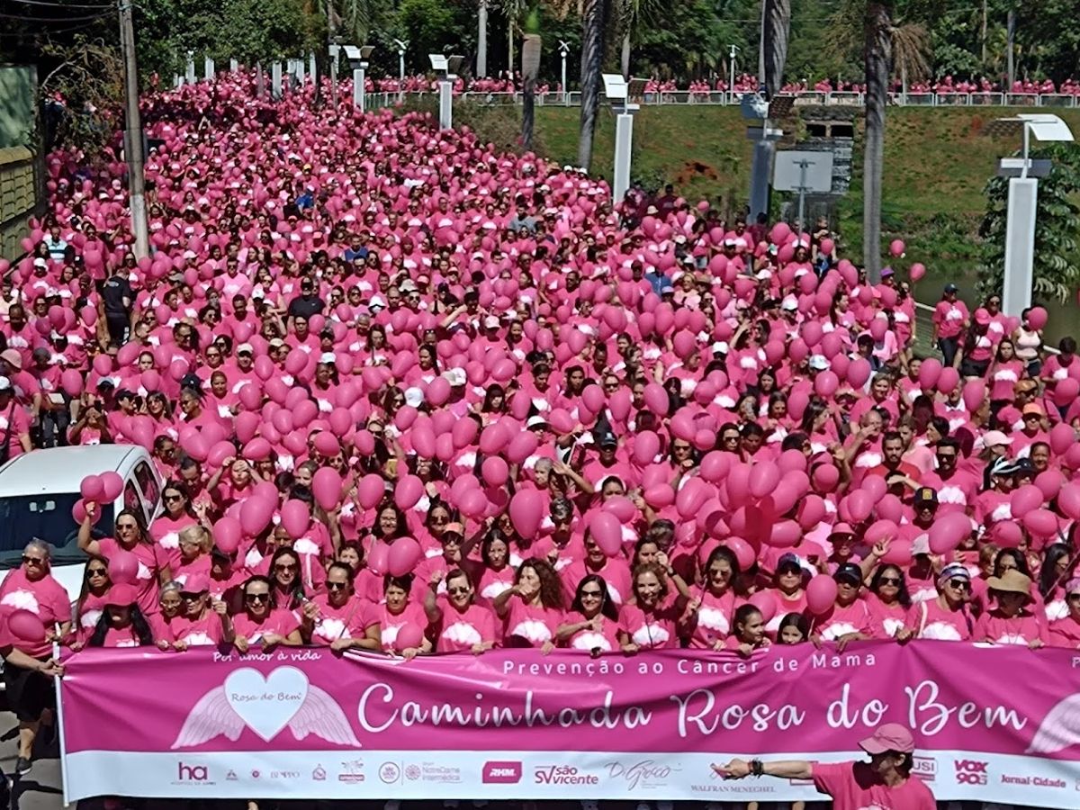Caminhada do Rosa do Bem tem público de quase nove mil pessoas