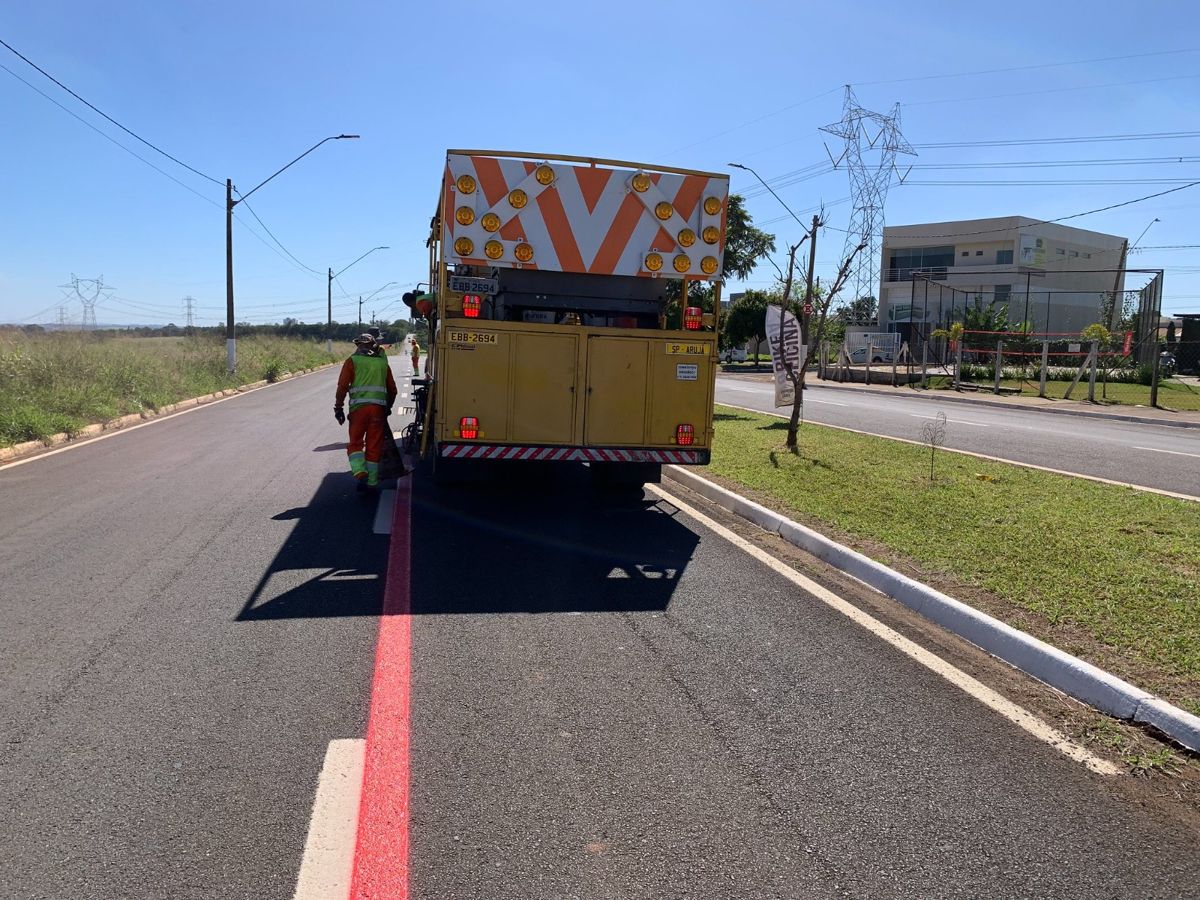 Prefeitura implanta ciclofaixas no Jardim Terramérica