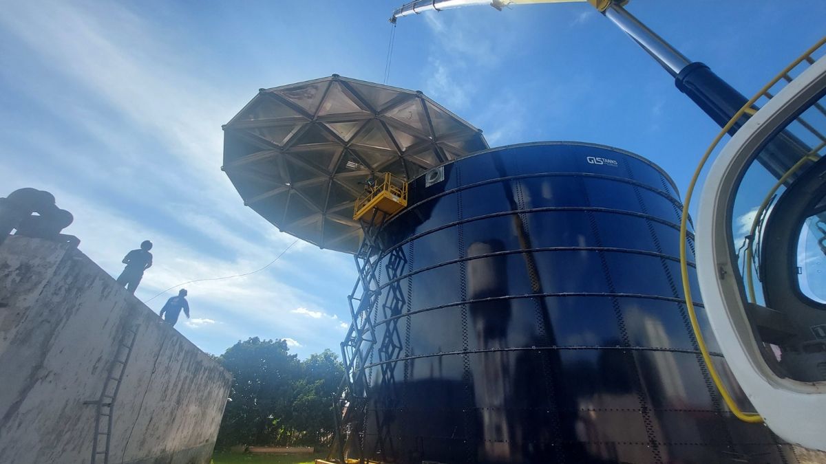 DAE instala cobertura nos novos reservatórios do Parque Gramado e do São Vito