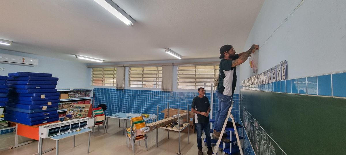 EMEI Carandá, em Americana, recebe aparelhos de ar condicionado