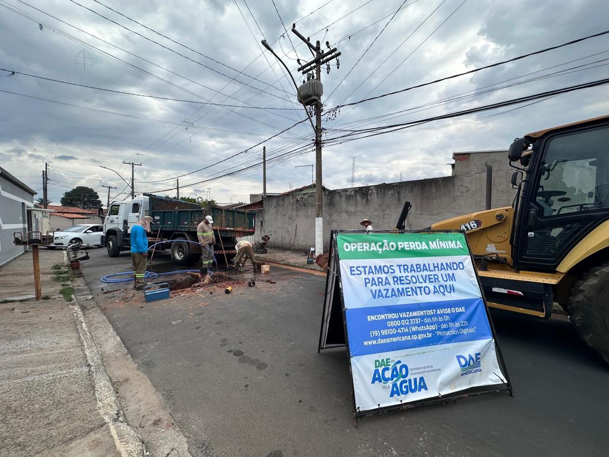 Operação Perda Mínima: DAE realiza força-tarefa para consertos de vazamentos na região da Praia Azul