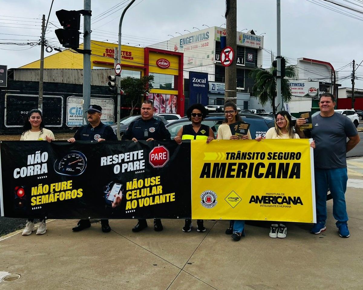 Ação da campanha Trânsito Seguro leva orientações a mais de 500 motoristas na Av. de Cillo